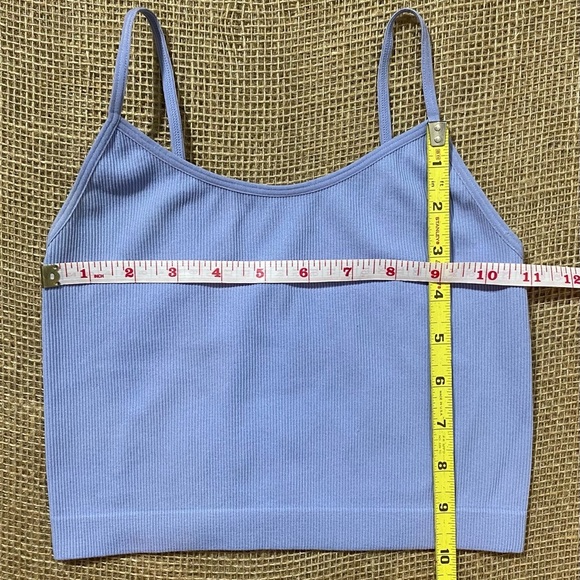 2 Wild Fable Cropped Tank Tops, Size XS, Black Sweater & Blue, Adjustable Straps - Picture 6 of 8